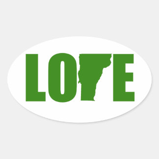 Vermont Love Oval Sticker