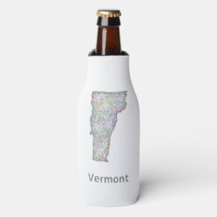 Vermont map bottle cooler