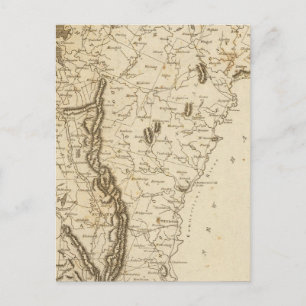 Vermont Map by Arrowsmith Postcard