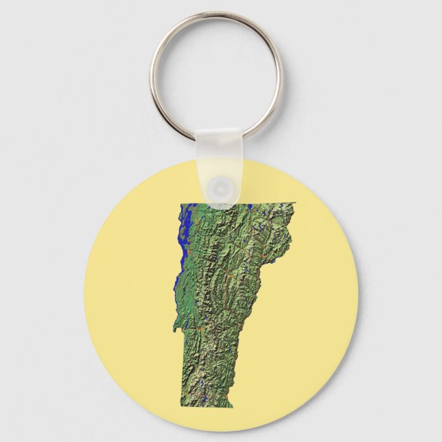 Vermont Map Keychain (Front)