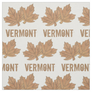 Vermont Maple Leaf Leaves Sugar Candy VT Foodie Fabric