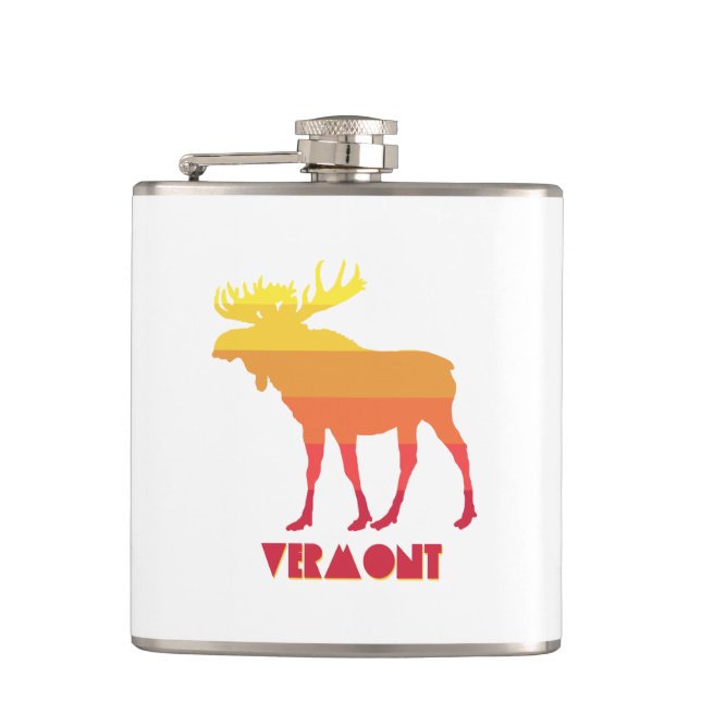 Vermont Moose Hip Flask (Front)