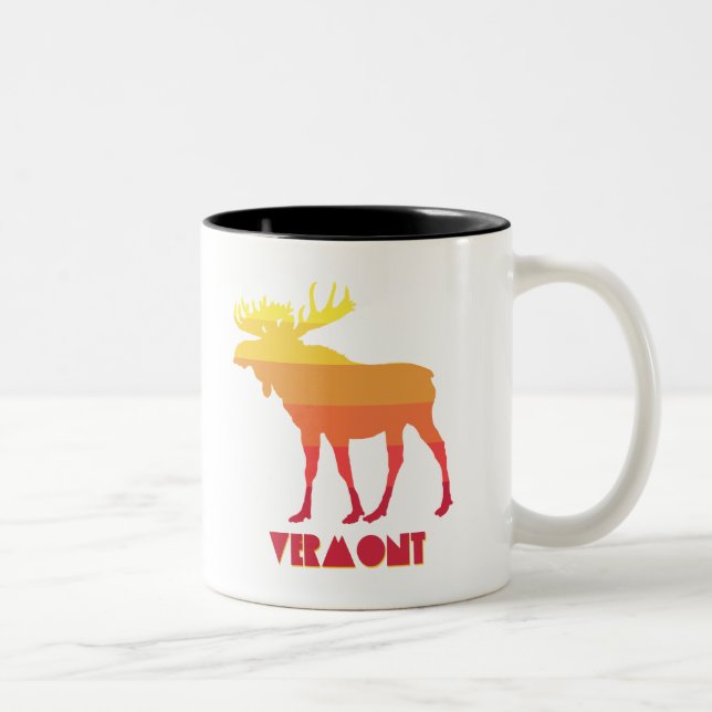 Vermont Moose Two-Tone Coffee Mug (Right)