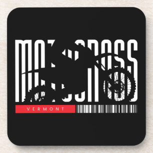 Vermont Motocross Motorcycle Silhouette Coaster
