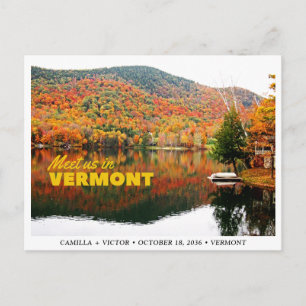 Vermont Mountain Wedding Save the Date Postcard