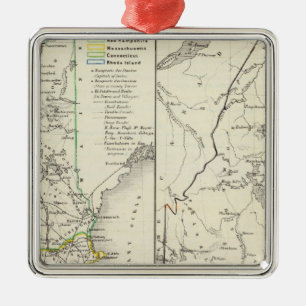 Vermont, New Hampshire, Massachusetts Metal Ornament