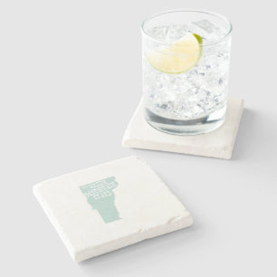 Vermont Nickname Green Mountain State Stone Coaster