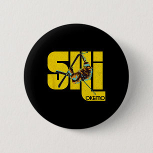 Vermont Okemo Mountain Ski 2 Inch Round Button