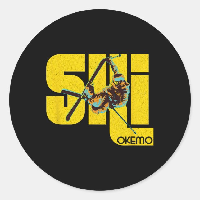 Vermont Okemo Mountain Ski  Classic Round Sticker (Front)