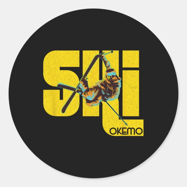 Vermont Okemo Mountain Ski  Classic Round Sticker (Front)