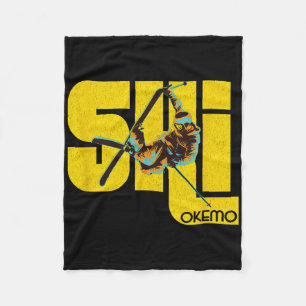 Vermont Okemo Mountain Ski Fleece Blanket