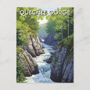Vermont Quechee Gorge Travel Postcard