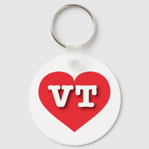 Vermont Red Heart - I love VT Keychain