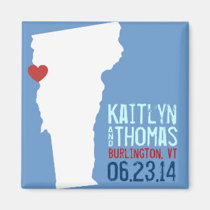 Vermont Save the Date - Customizable City Magnet