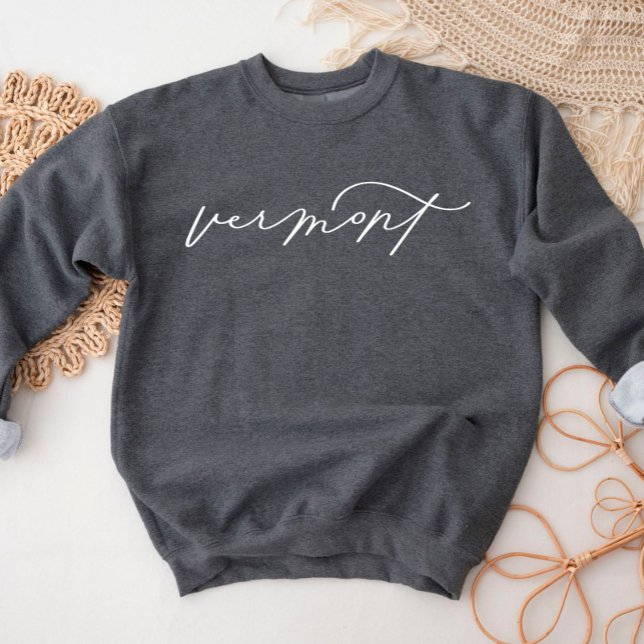 Vermont Script State Femme Sweatshirt (Créateur téléchargé)