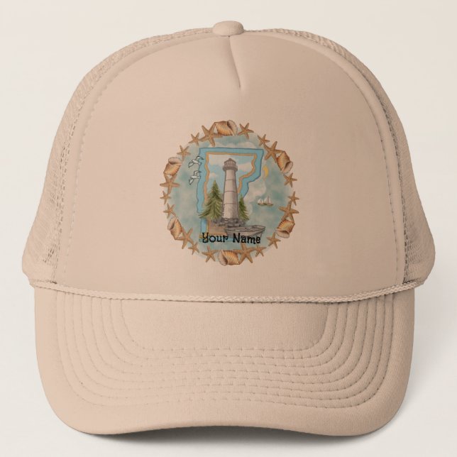 Vermont Shells Lighthouse  hat (Front)
