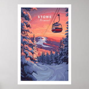 Vermont Ski Art 1 Poster