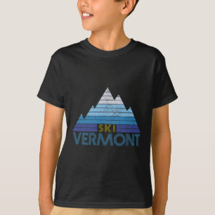 Vermont Ski Souvenir Vintage Mountain Sports Winte T-Shirt