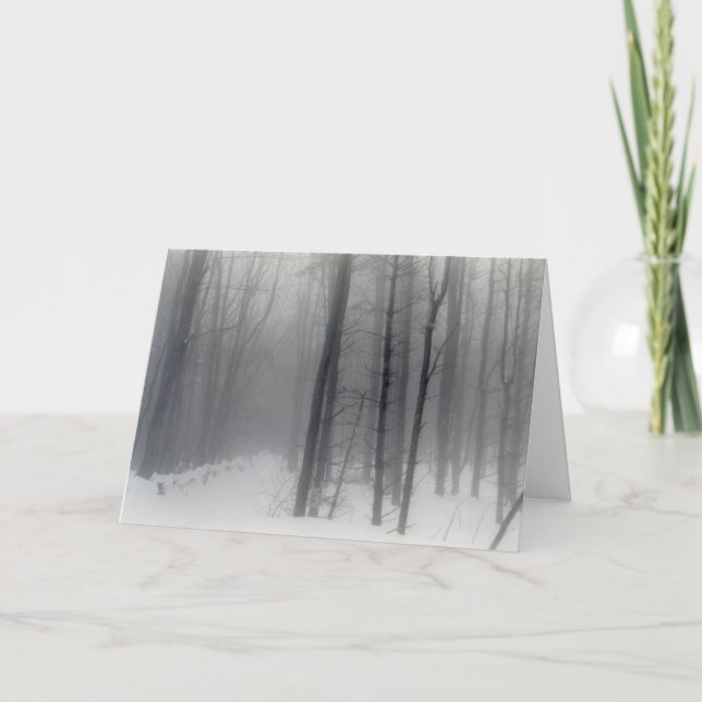 Vermont Snowy Woods holiday card (Front)