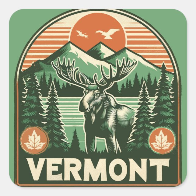 Vermont Square Sticker (Front)