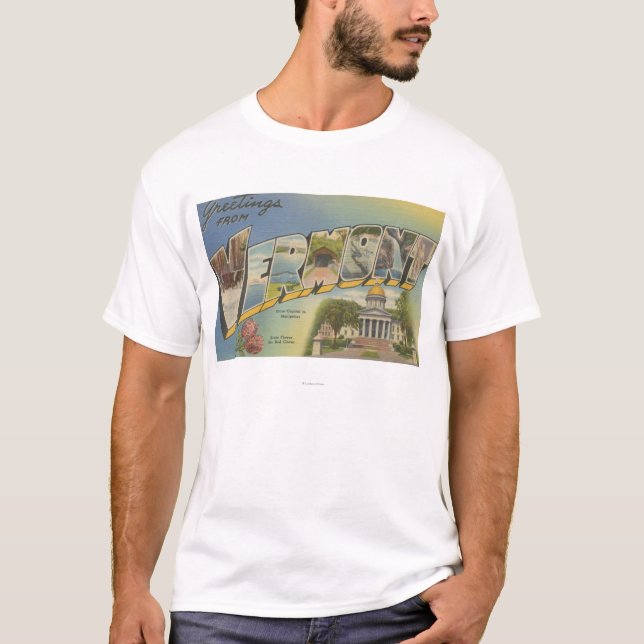 Vermont (State Capital/Flower) - T-Shirt (Front)