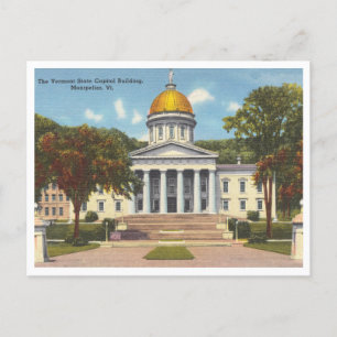 Vermont State Capitol Building Montpelier Vintage Postcard