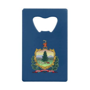 Vermont State Flag Credit Card Bottle Opener