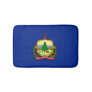 Vermont State Flag Design Bath Mat