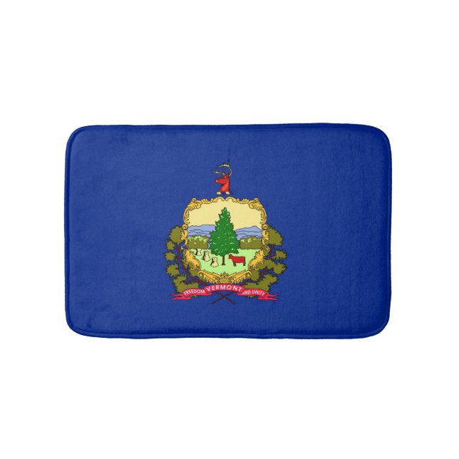 Vermont State Flag Design Bath Mat (Front)