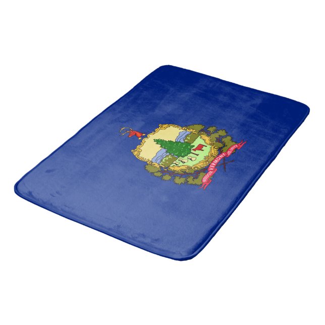 Vermont State Flag Design Bath Mat (Angled)