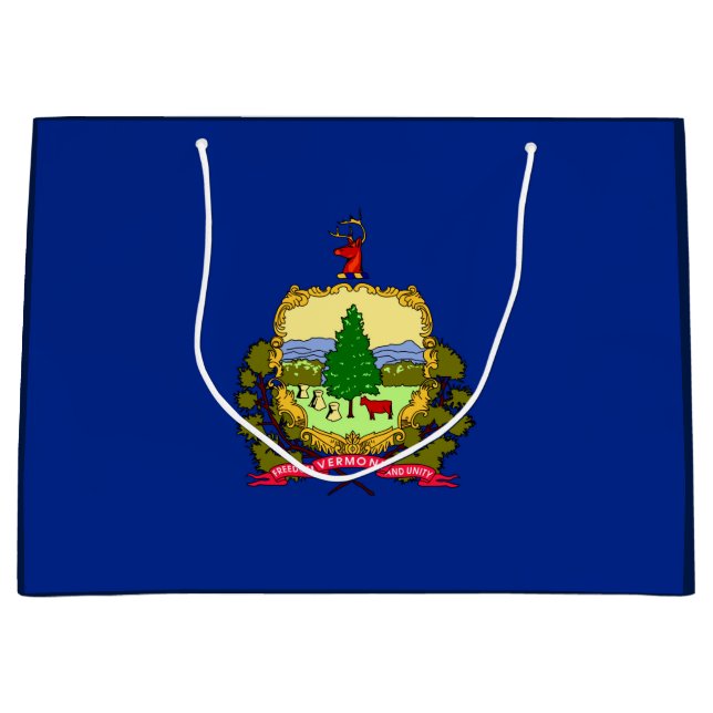 Vermont State Flag Design Large Gift Bag (Front)