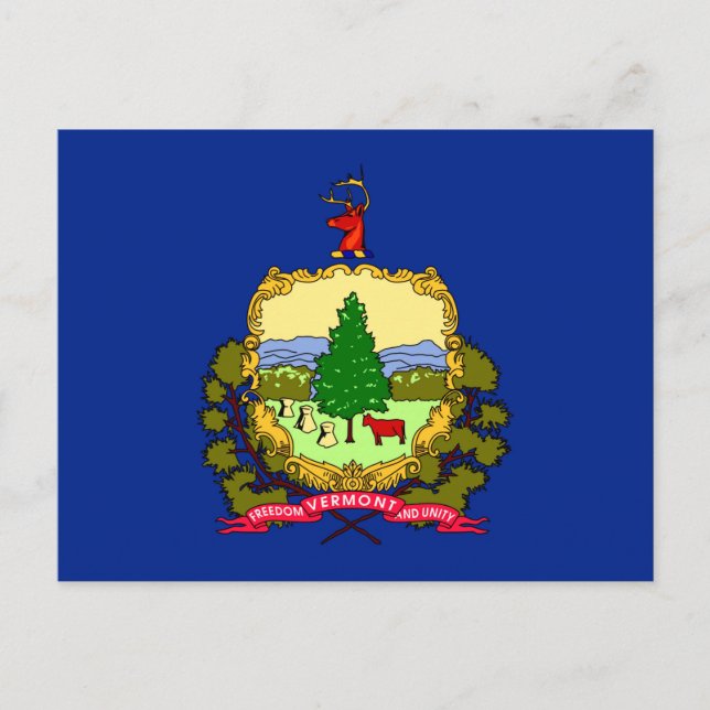 Vermont State Flag Design Postcard (Front)