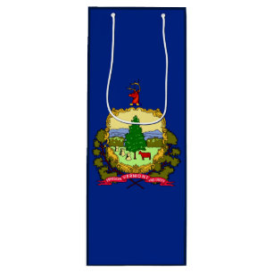 Vermont State Flag Design Wine Gift Bag