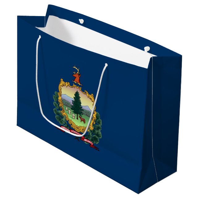 Vermont State Flag Large Gift Bag (Front Angled)