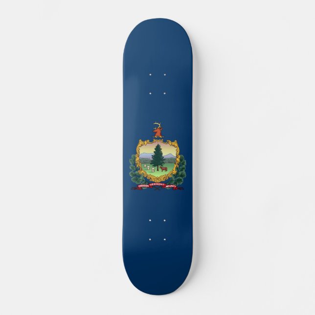 Vermont State Flag Skateboard (Front)