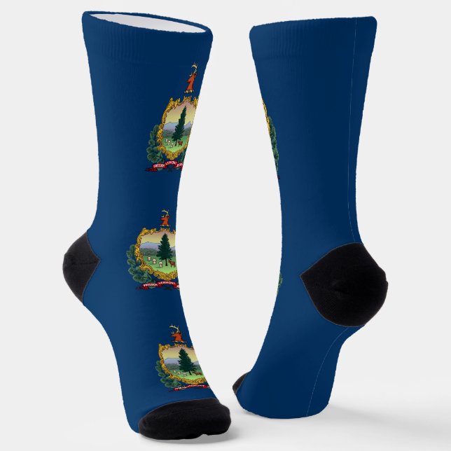 Vermont State Flag Socks (Angled)