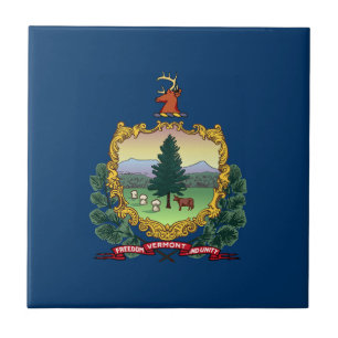 Vermont State Flag Tile