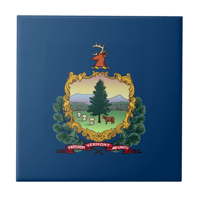 Vermont State Flag Tile (Front)