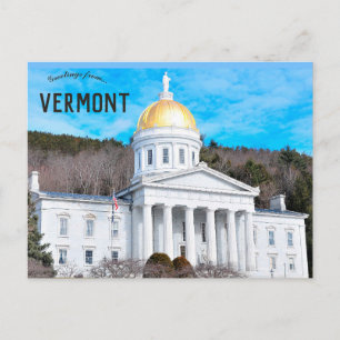 Vermont State House in Montpelier Vermont Postcard