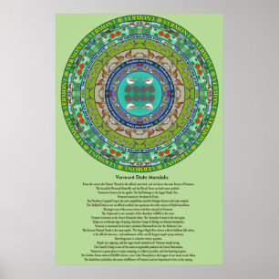 Vermont State Mandala Poster