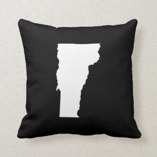 Vermont State Outline Throw Pillow