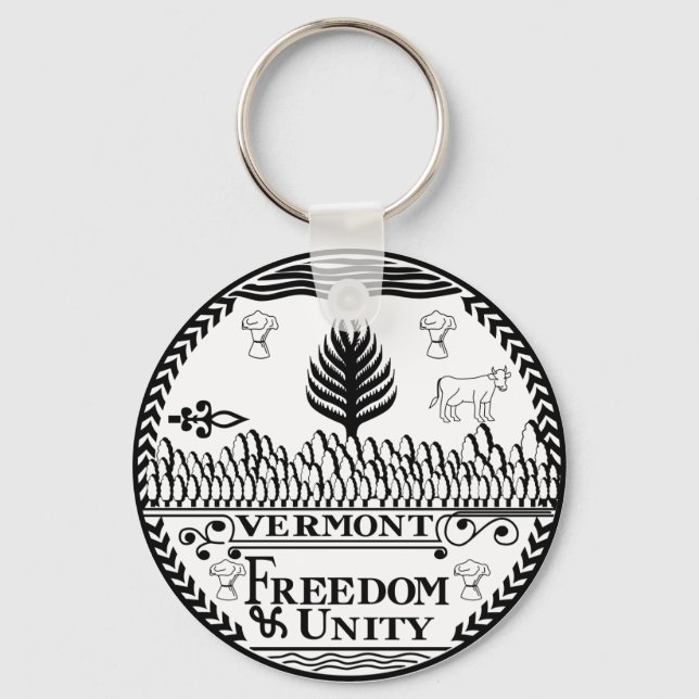Vermont State Seal Keychain (Front)
