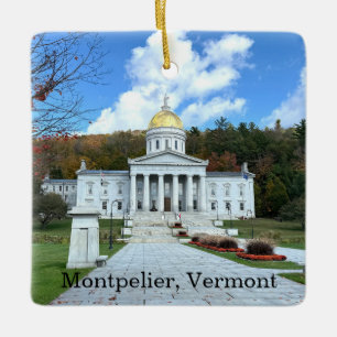 Vermont Statehouse Ceramic Ornament