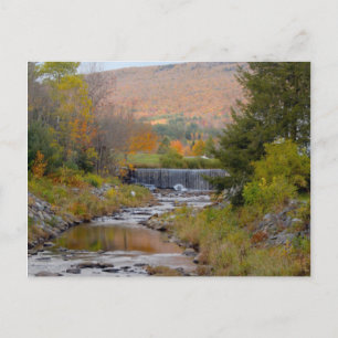 Vermont Stream Waterfall Autumn Photo Postcard