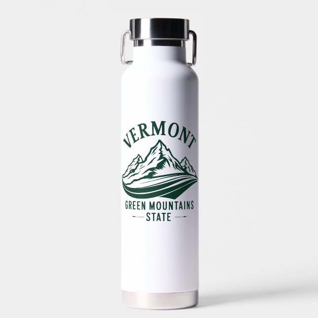 Vermont The Green Mountain State Water Bottle (Front)