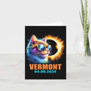 Vermont Total Solar Eclipse 2024 Cat Solar Eclipse Card
