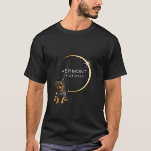 VERMONT Total Solar Eclipse 2024 Funny Dog Glasses T-Shirt