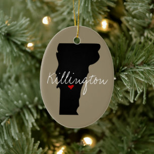Vermont Town Ceramic Ornament