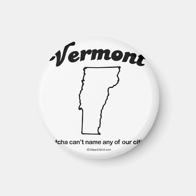 VERMONT - "VERMONT STATE MOTTO" T-shirts and Gear Magnet (Front)
