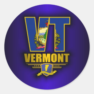 Vermont (VT) Classic Round Sticker